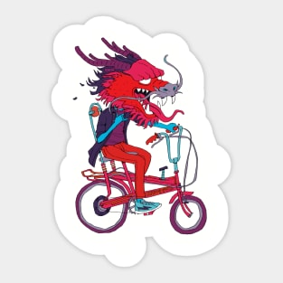 Dragon Biker Sticker